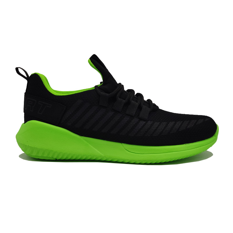 Tenis Eeeders 1555 Negro Verde Neón Hombre Unisex Deportivo Ejercicio Gym