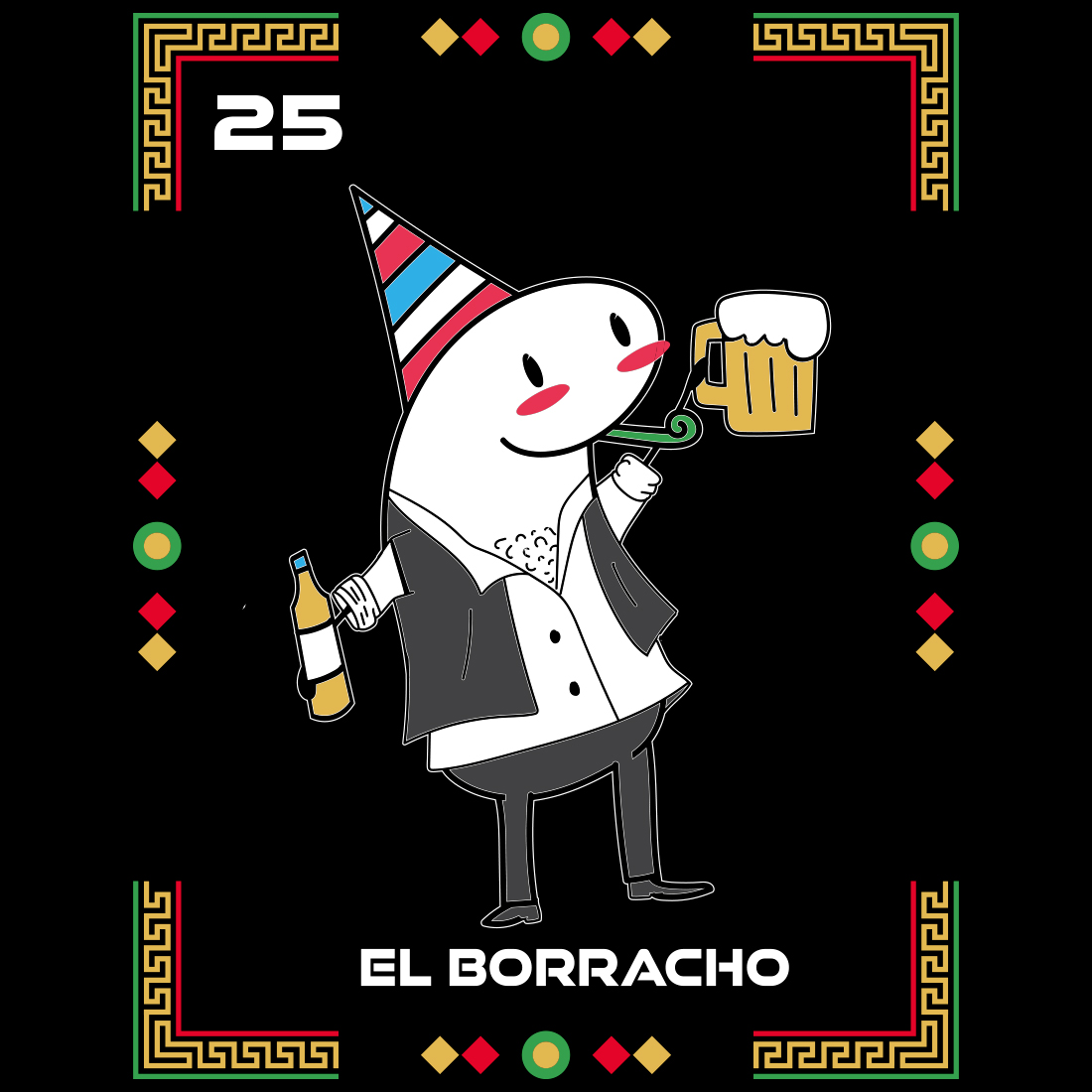 Playera Caballero-Flork El Borracho