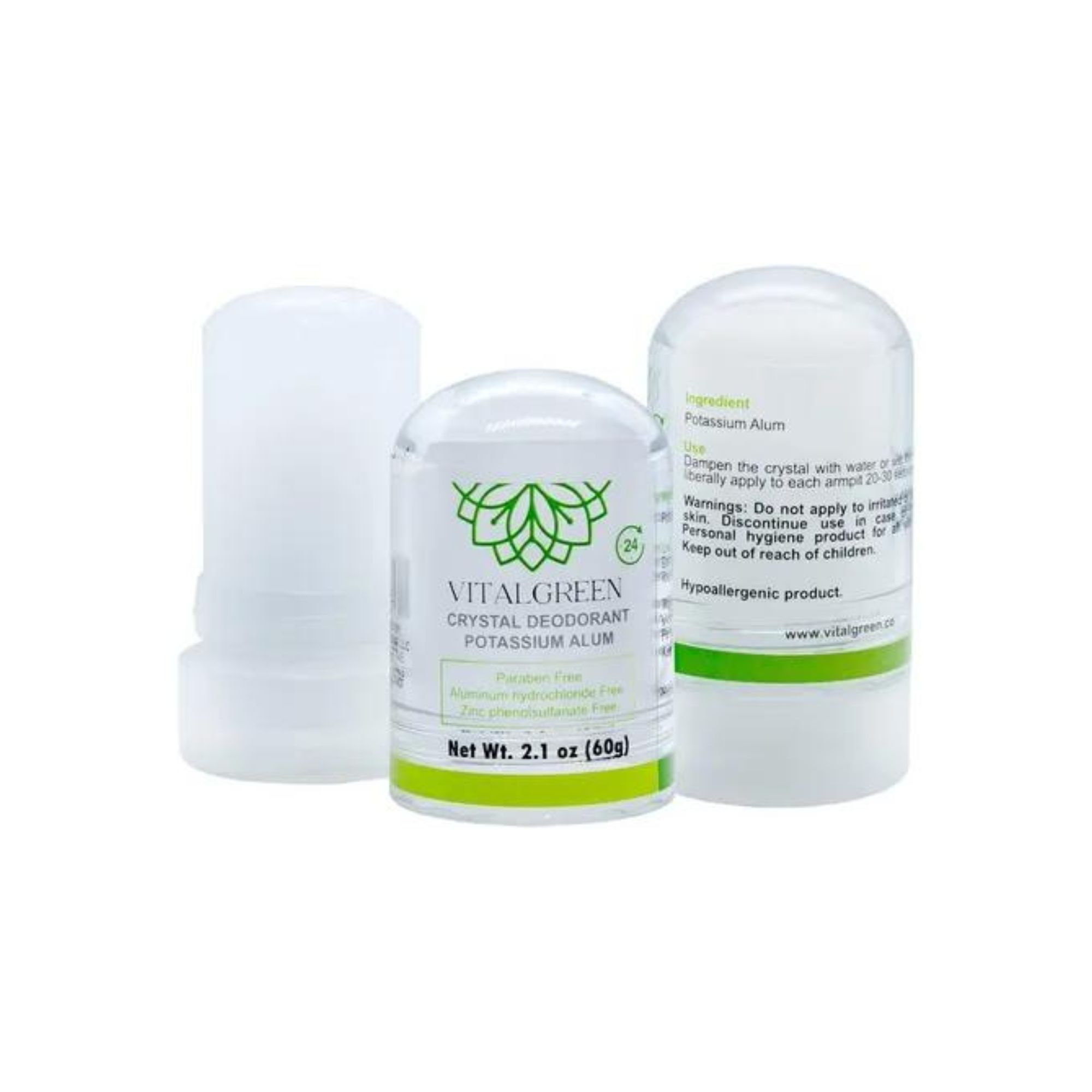 Desodorante Piedra Cristal De Alumbre De Potasio Vital Green