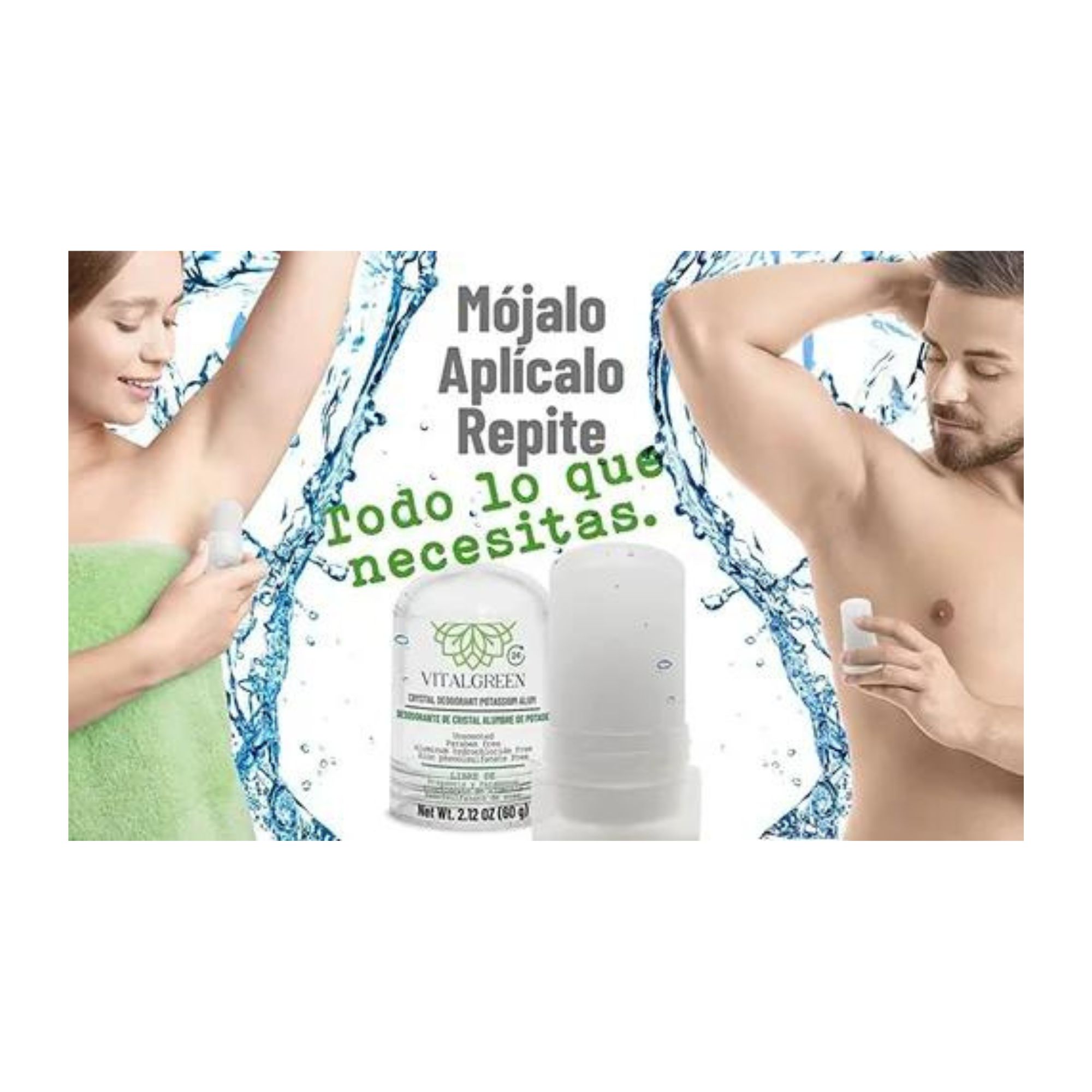 Desodorante Piedra Cristal De Alumbre De Potasio Vital Green