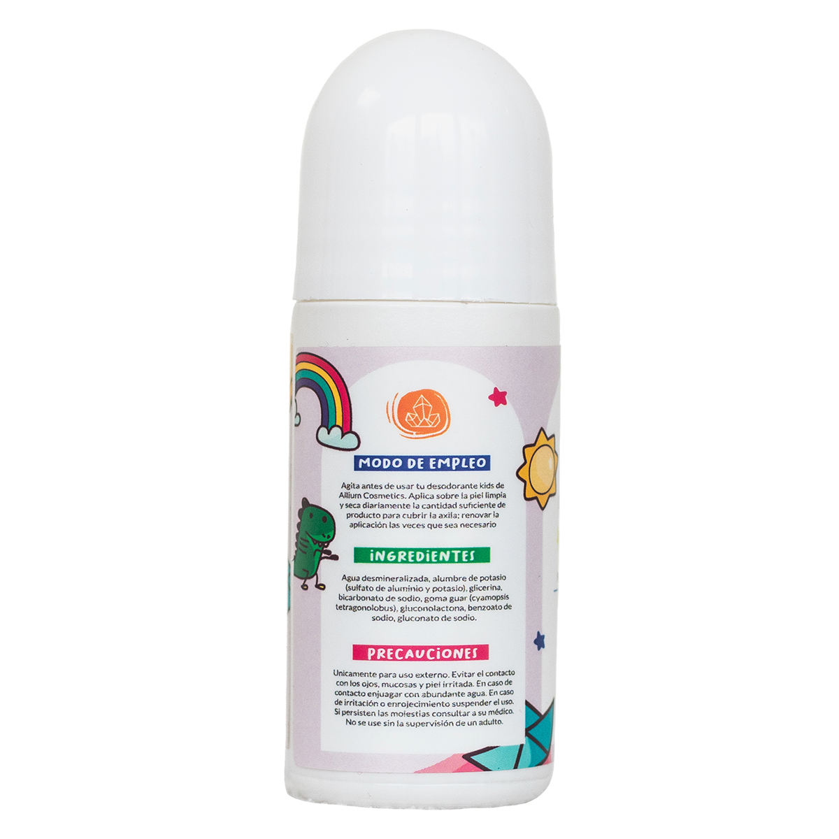 Desodorante Natural Unisex Para Niños - Kids Roll On 60 Ml