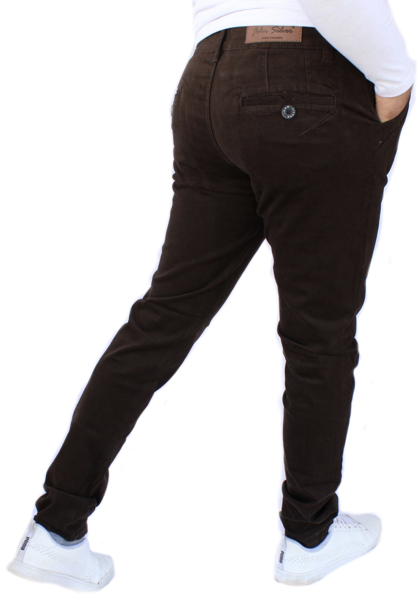 Pantalón Skinny de Gabardina Stretch para Hombre John Silver.