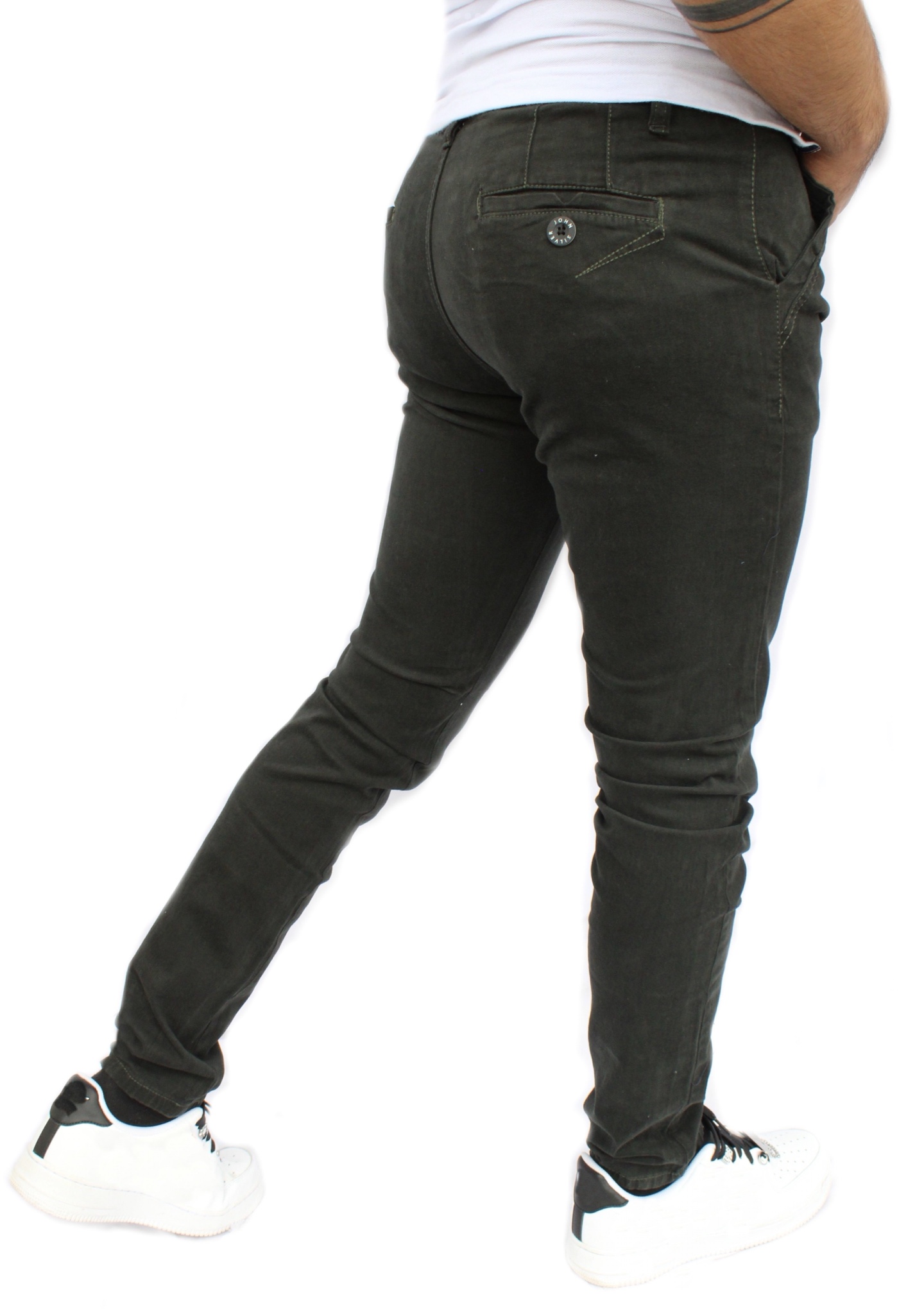 Pantalón Skinny de Gabardina Stretch para Hombre John Silver.