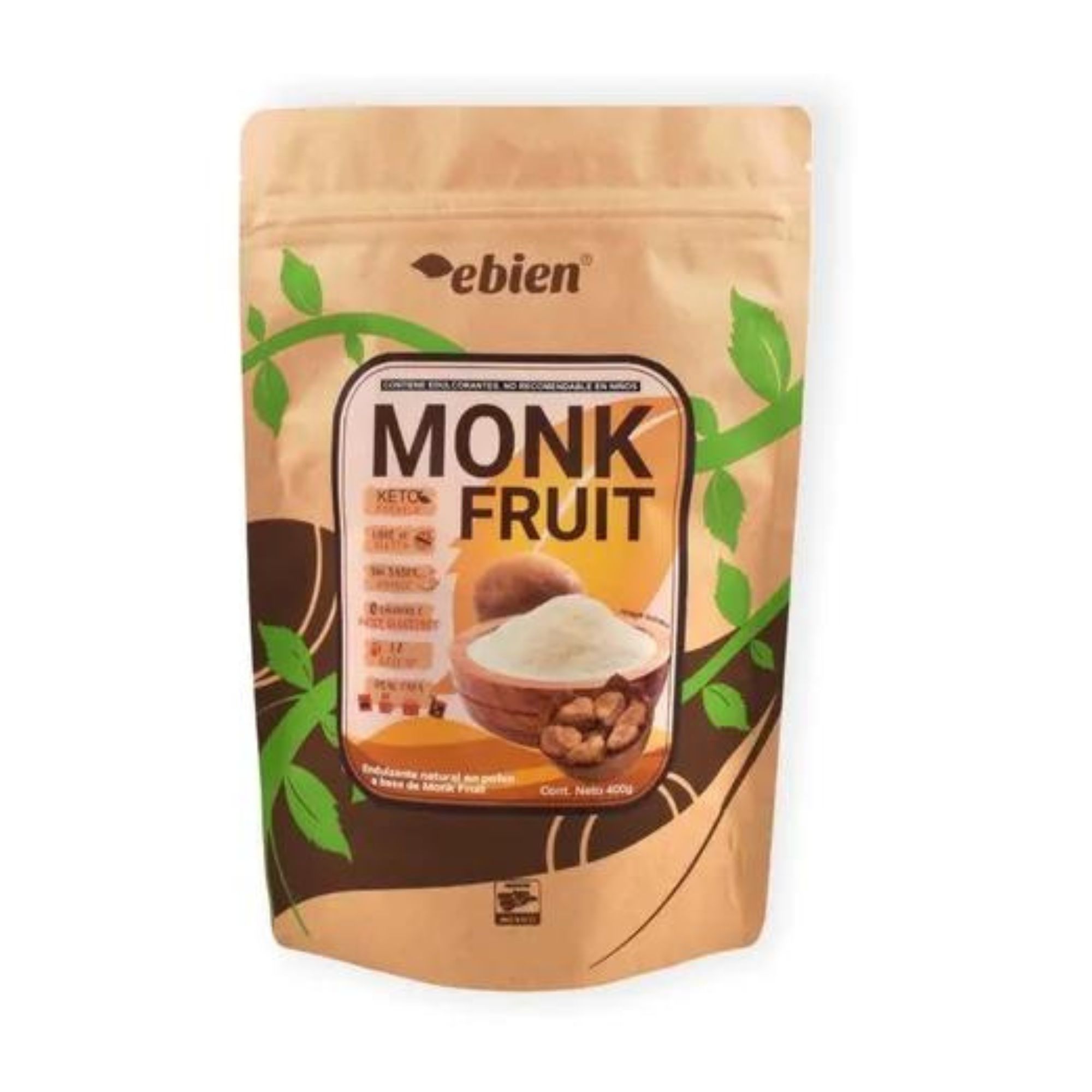 Monk Fruit 400g Ebien Endulzante Keto Fruta Del Monje