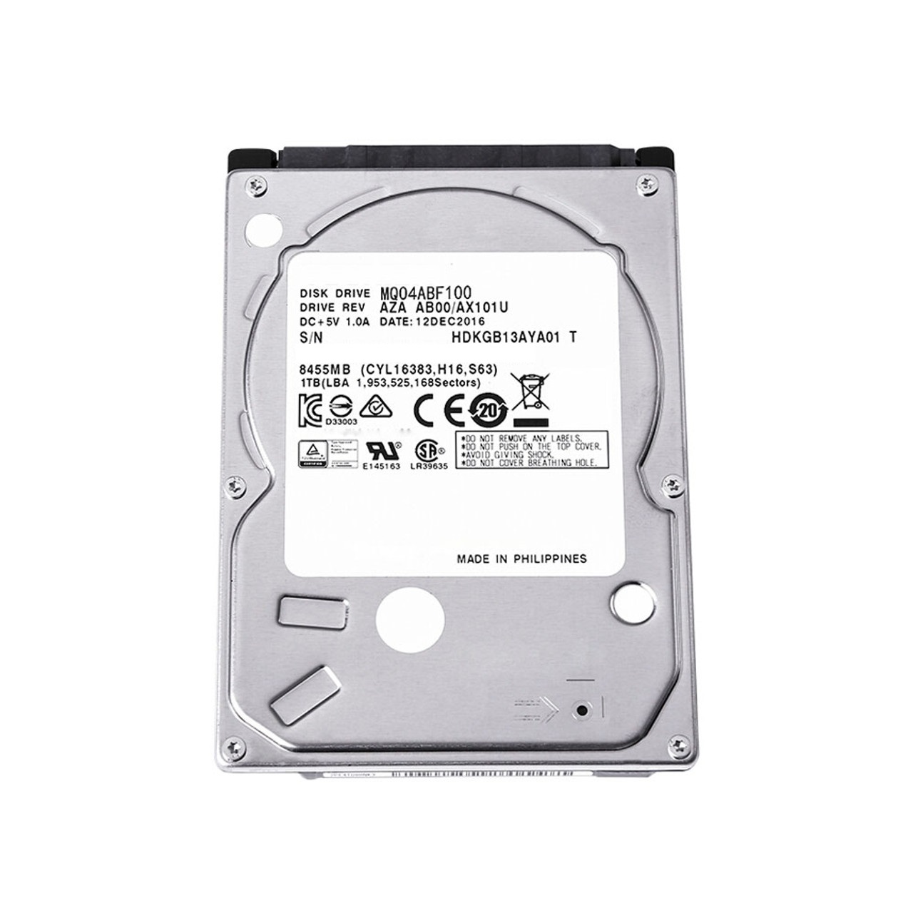 Disco Duro Interno Toshiba MQ04ABF100 2.5'', 1TB, SATA III, 6 Gbit/s, 5400RPM, 128MB Cache