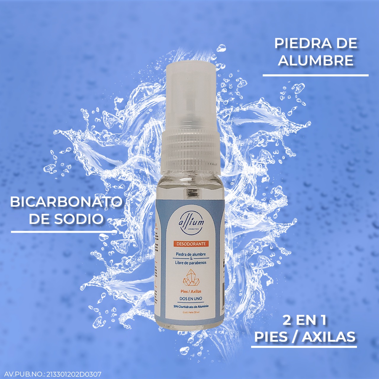Desodorante Natural Spray 20 Ml Pies Y Axilas.