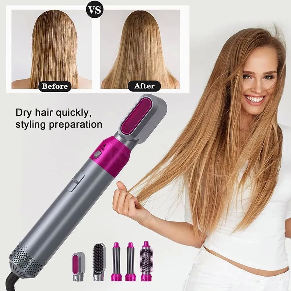 5 Es 1 Cepillo Secador De Pelo Para Peinado De Mujer 110v