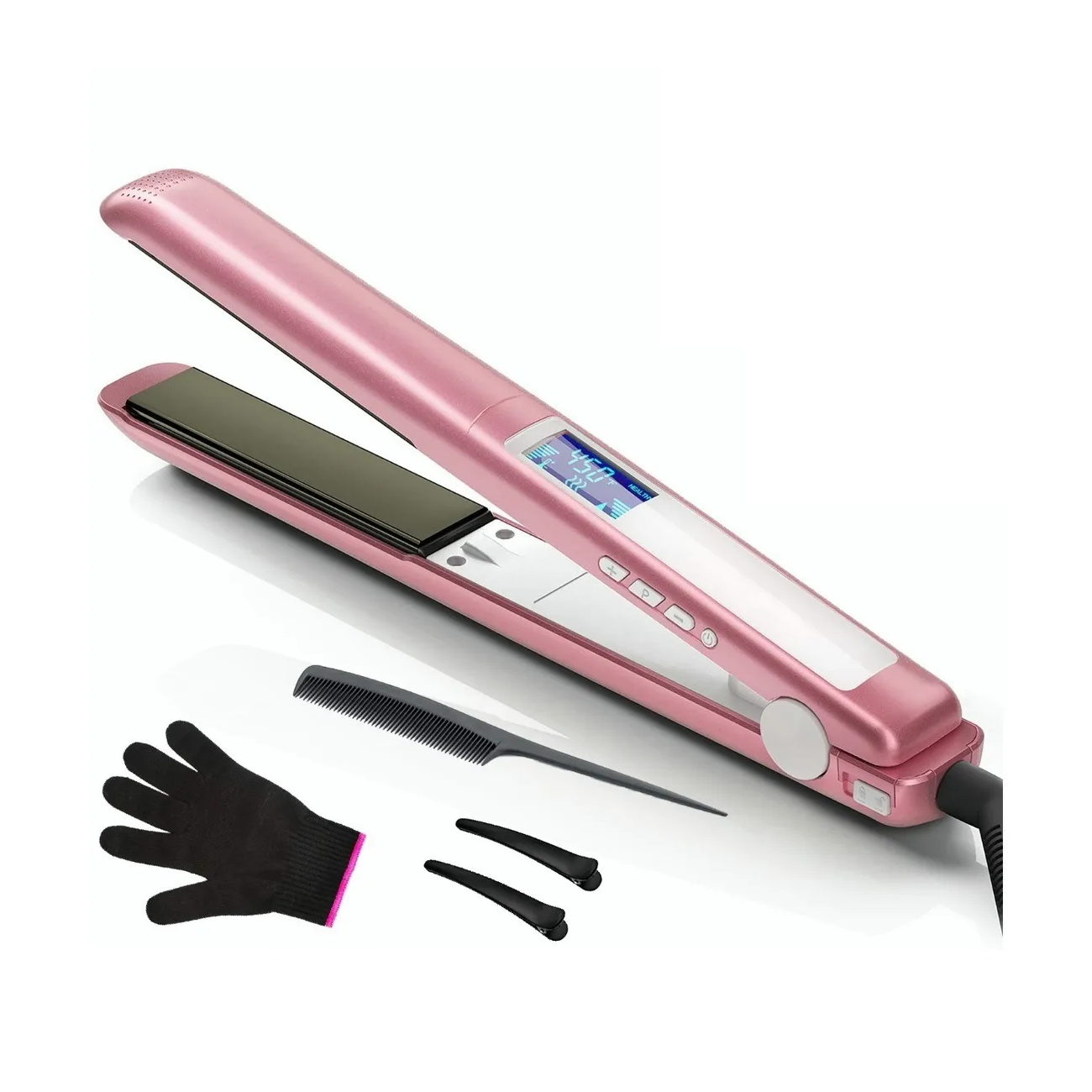 Plancha Para Cabello Cerámica Alaciadora  Rosa