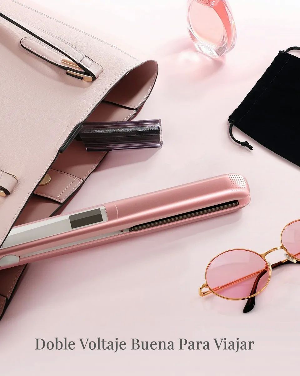 Plancha Para Cabello Cerámica Alaciadora  Rosa