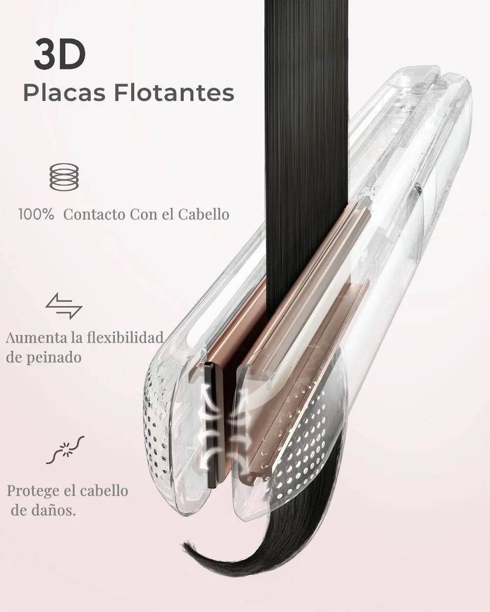 Plancha Para Cabello Cerámica Alaciadora  Rosa