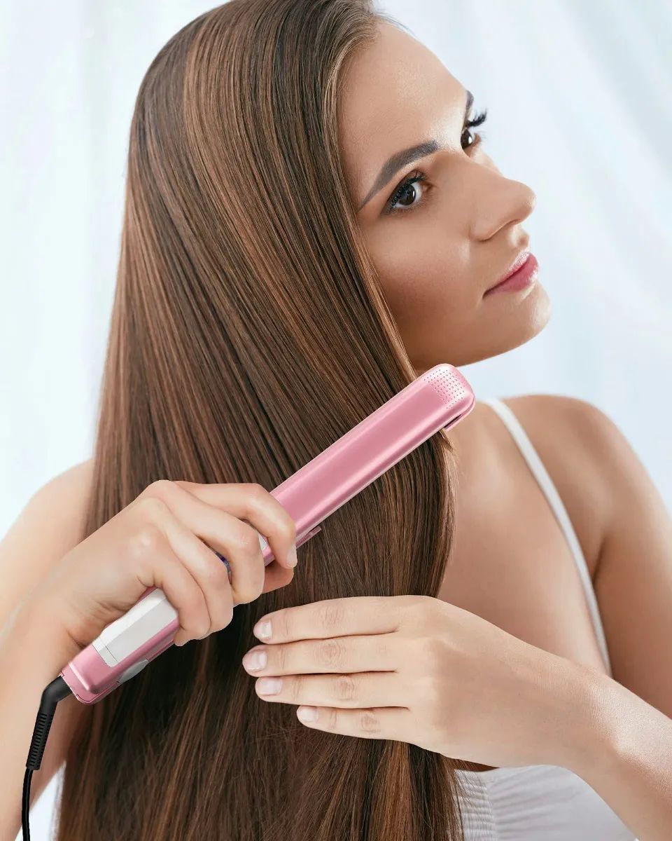Plancha Para Cabello Cerámica Alaciadora  Rosa
