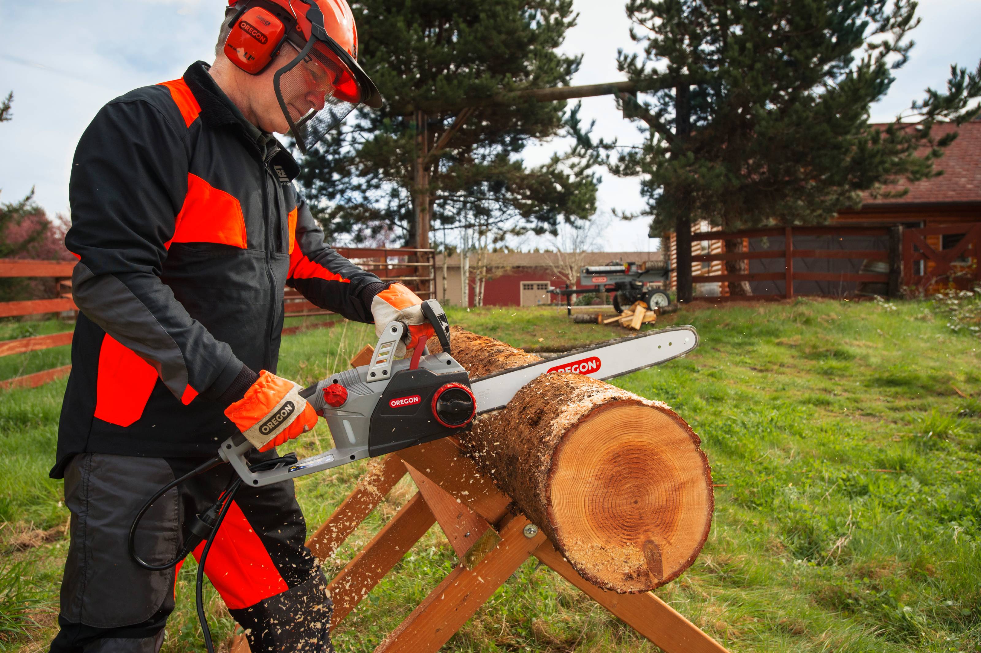 Motosierra Eléctrica Oregón Autoafilable Con Barra De 18" Americana