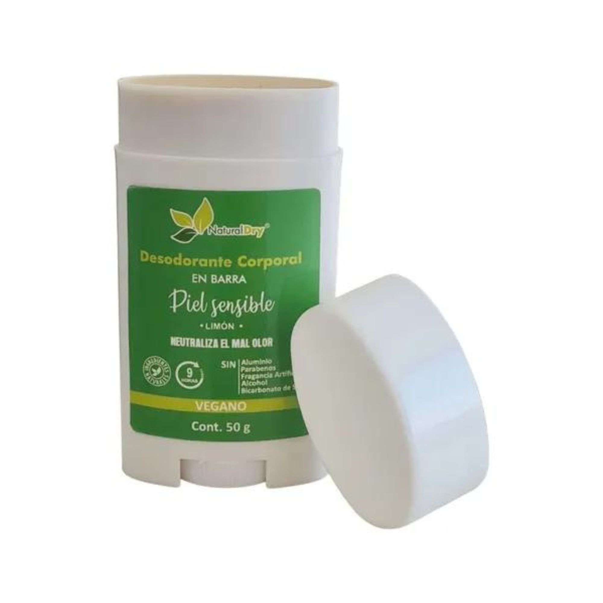 Desodorante NaturalDry Piel Sensible En Barra 50g Vegano