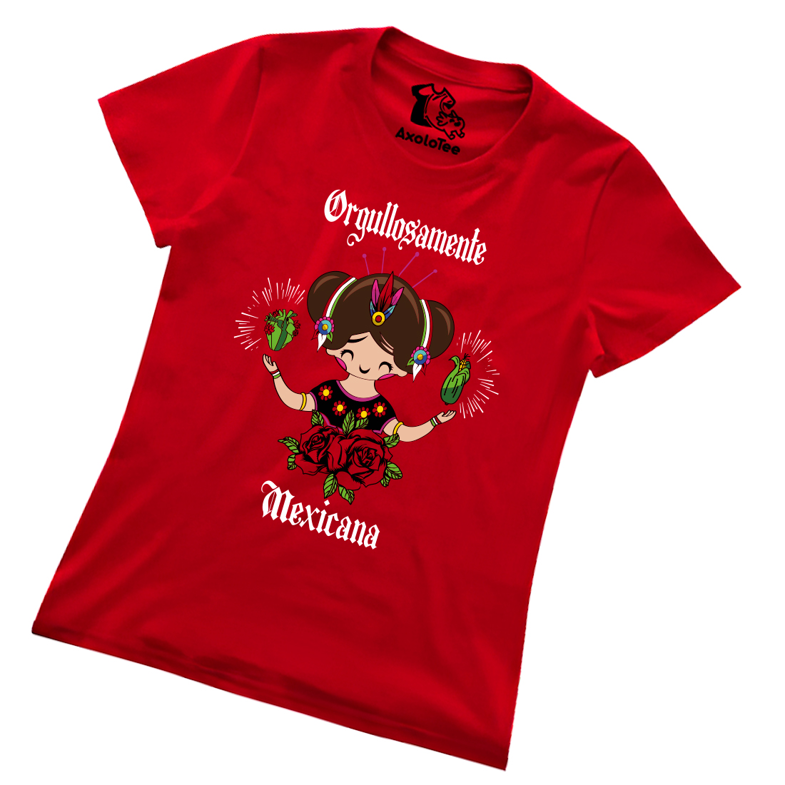 AxoloTee Playera Dama - Orgullosamente Mexicana