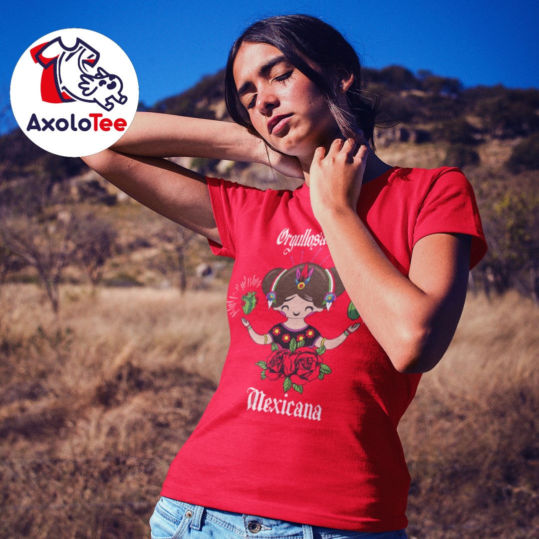 AxoloTee Playera Dama - Orgullosamente Mexicana