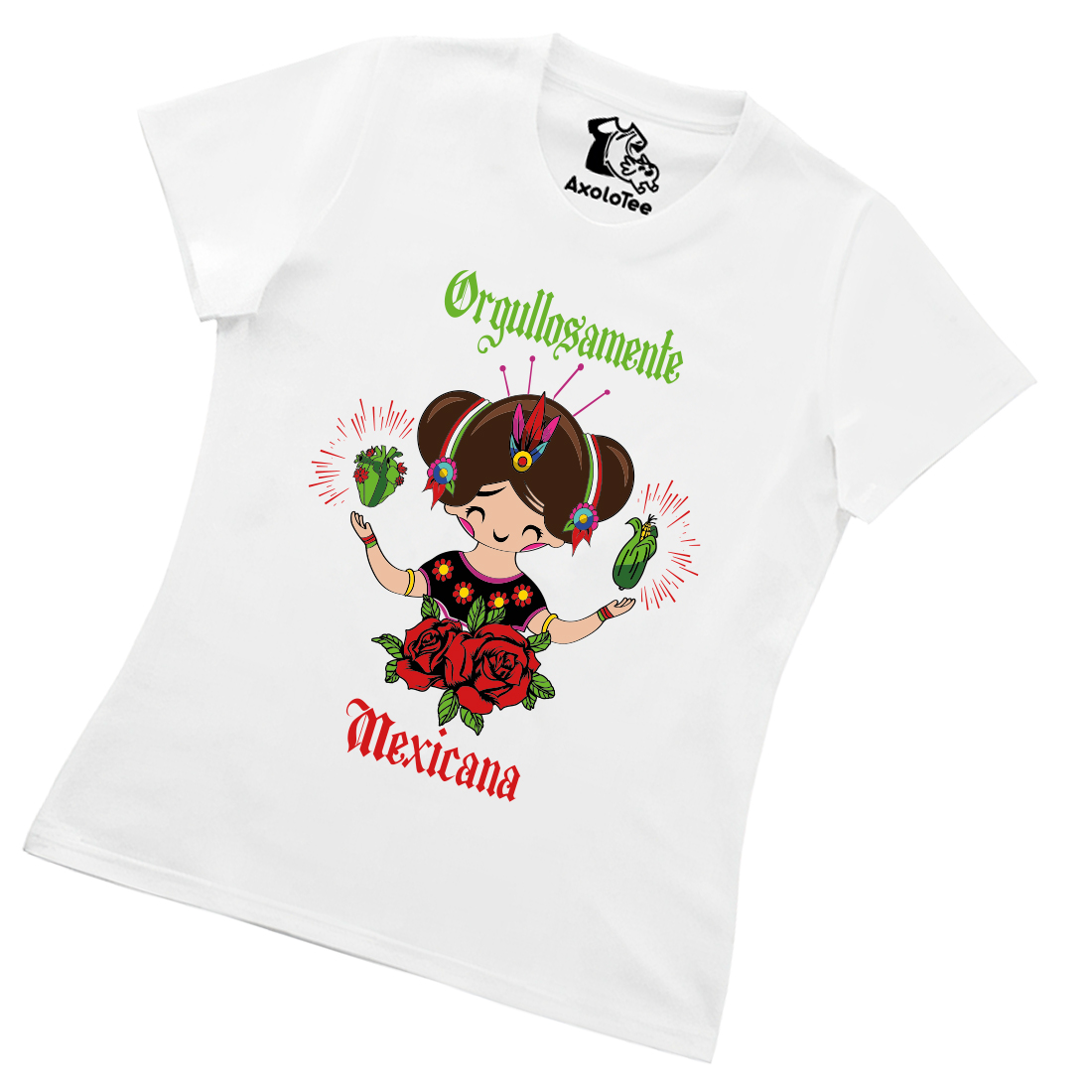 AxoloTee Playera Dama - Orgullosamente Mexicana
