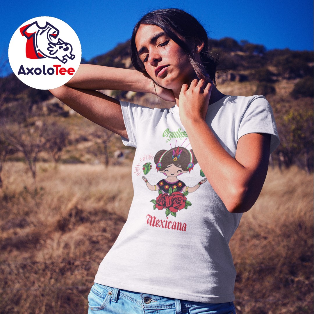 AxoloTee Playera Dama - Orgullosamente Mexicana