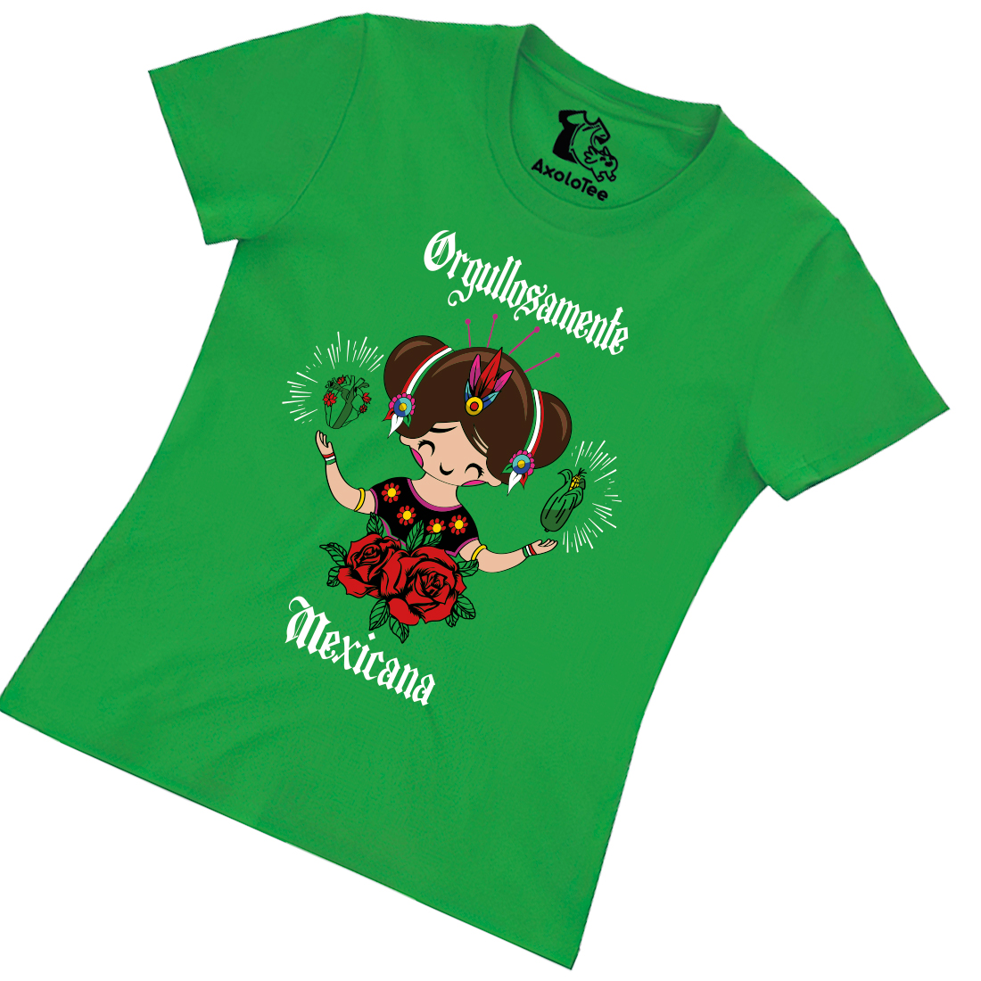 AxoloTee Playera Dama - Orgullosamente Mexicana