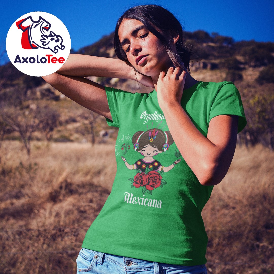 AxoloTee Playera Dama - Orgullosamente Mexicana