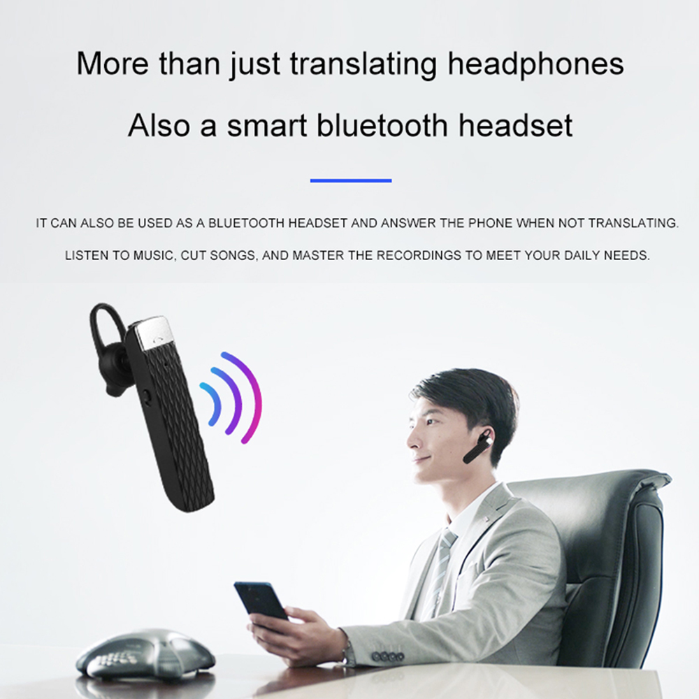 Audifono Traductor Bluetooth Multilingüe Inteligente Idiomas