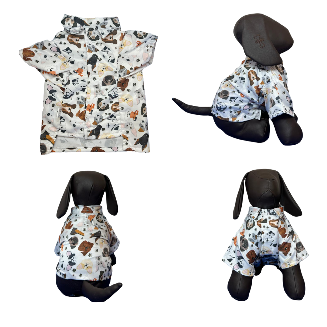 Ropa Para Mascotas Perros o Gatos Razas Pequeñas estampado Caritas de Perritos