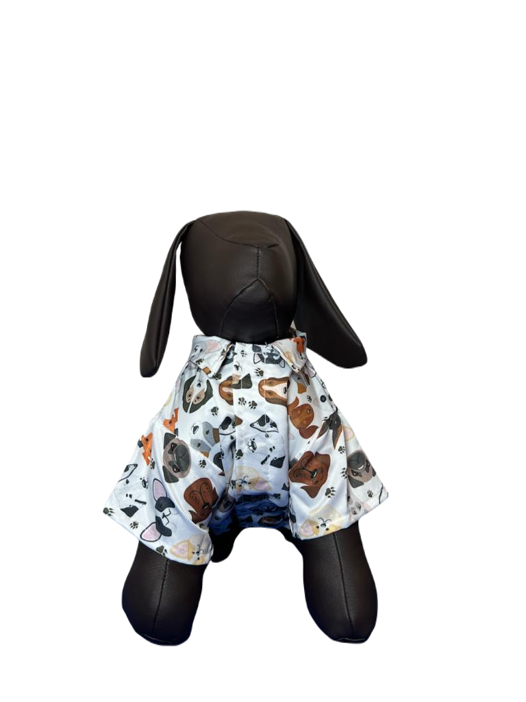 Ropa Para Mascotas Perros o Gatos Razas Pequeñas estampado Caritas de Perritos