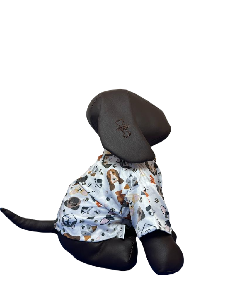 Ropa Para Mascotas Perros o Gatos Razas Pequeñas estampado Caritas de Perritos