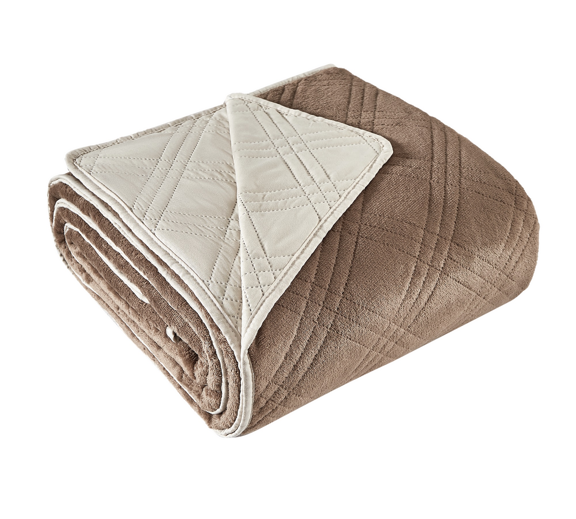Colcha Aterciopelada Suave King Color Taupe - Allure