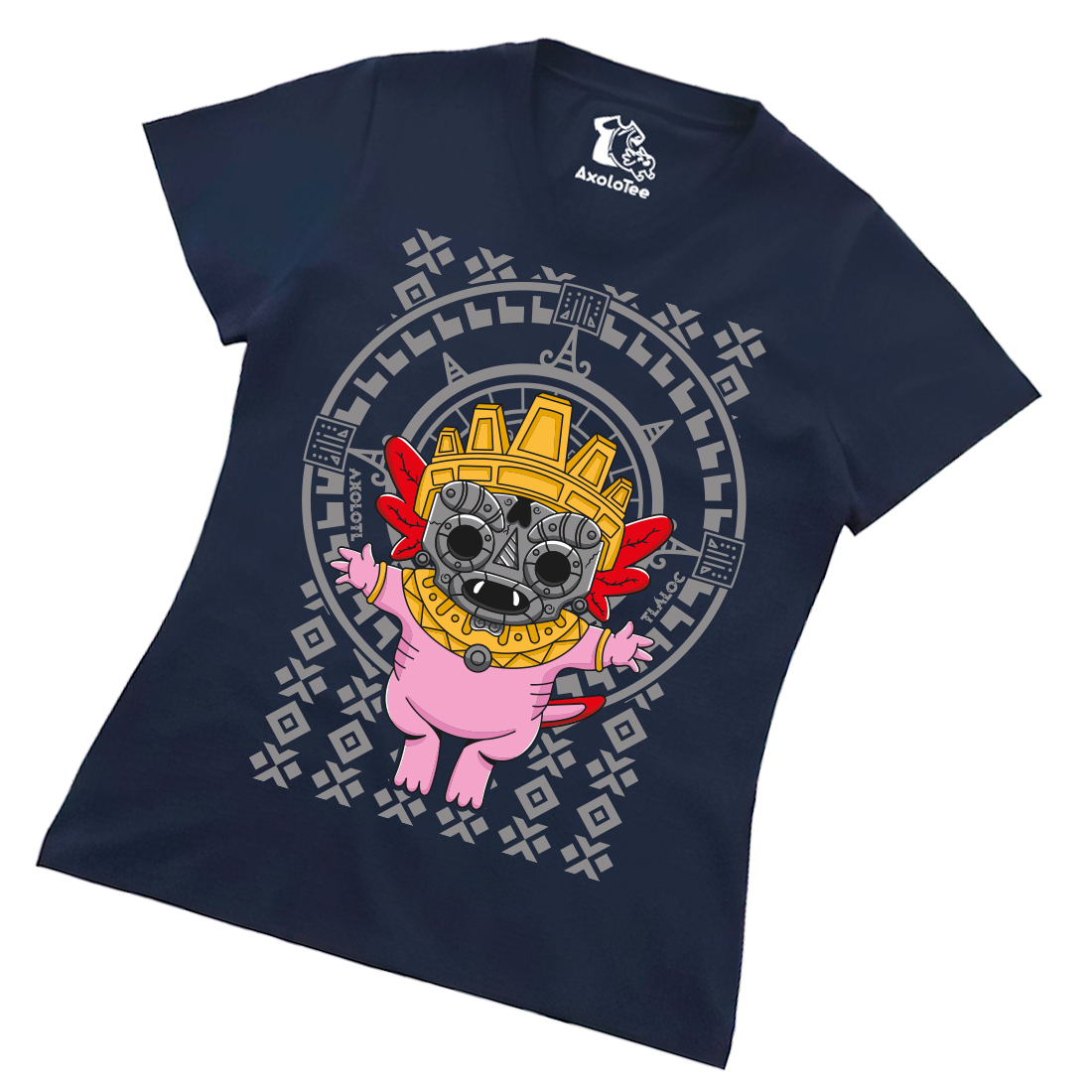 AxoloTee Playera Dama - Axolotl Tláloc