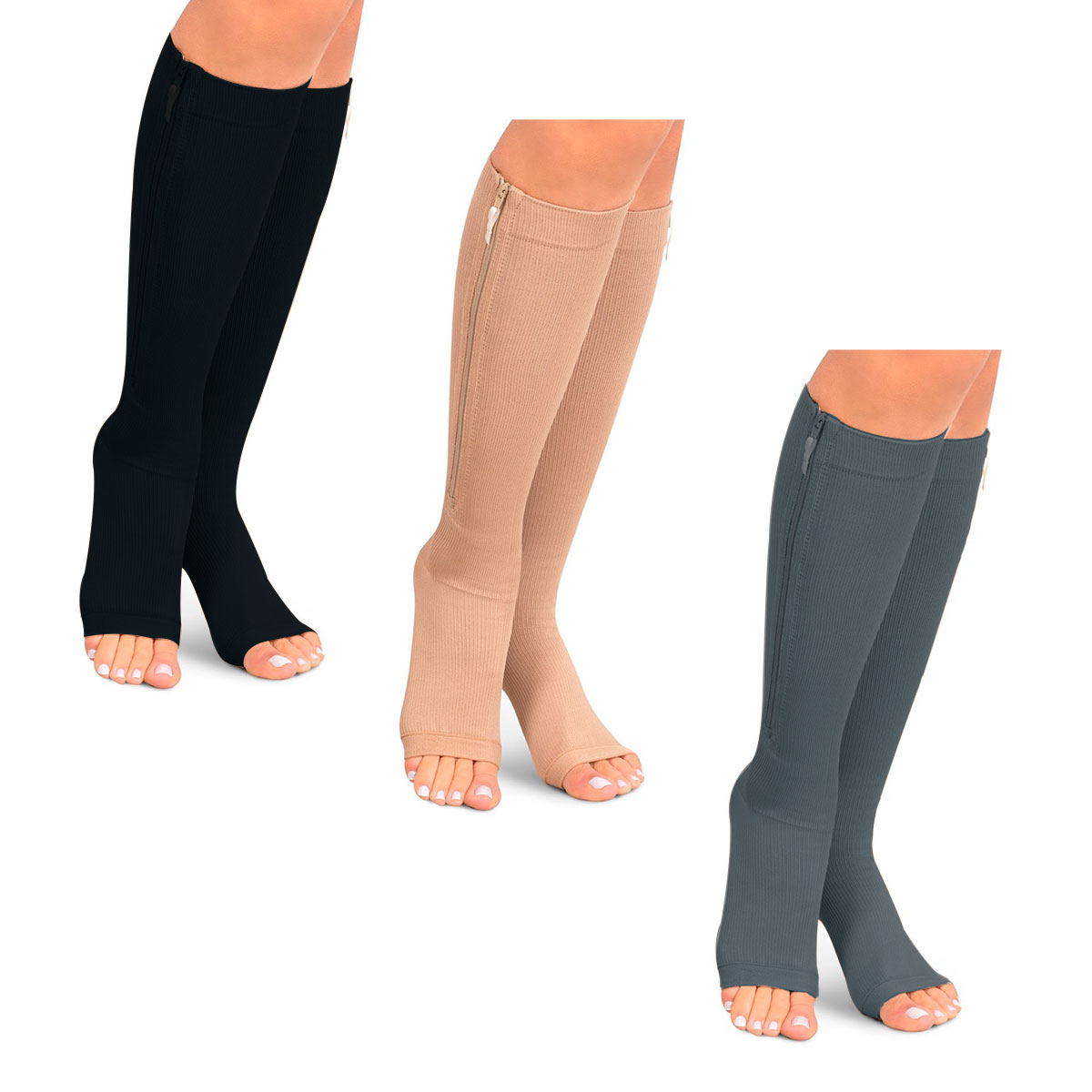 Medias De Compresión Varices/piernas Cansadas Rest Legs 3 Piezas