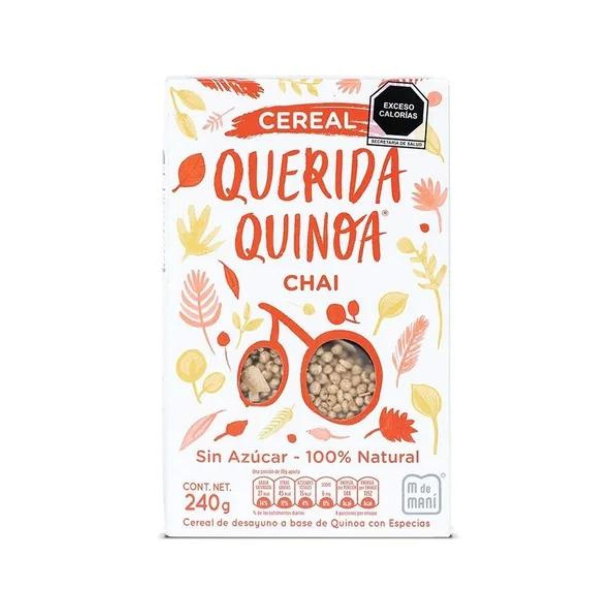Cereal Querida Quinoa Chai 240g M De Maní Sin Azúcar Natural