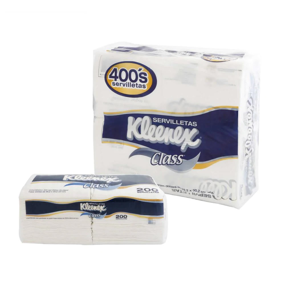 2 Paq. De Servilletas De 200 Hojas Kleenex Class 000088020 SMS