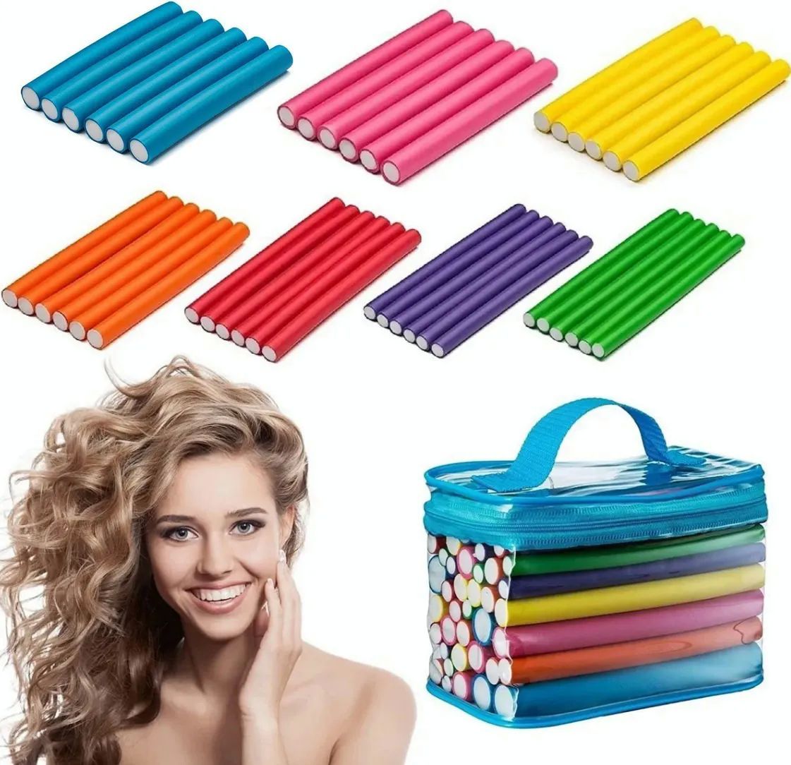 Rizadoras Paquete 42 Rulos Flexibles De 7 Para Cabello