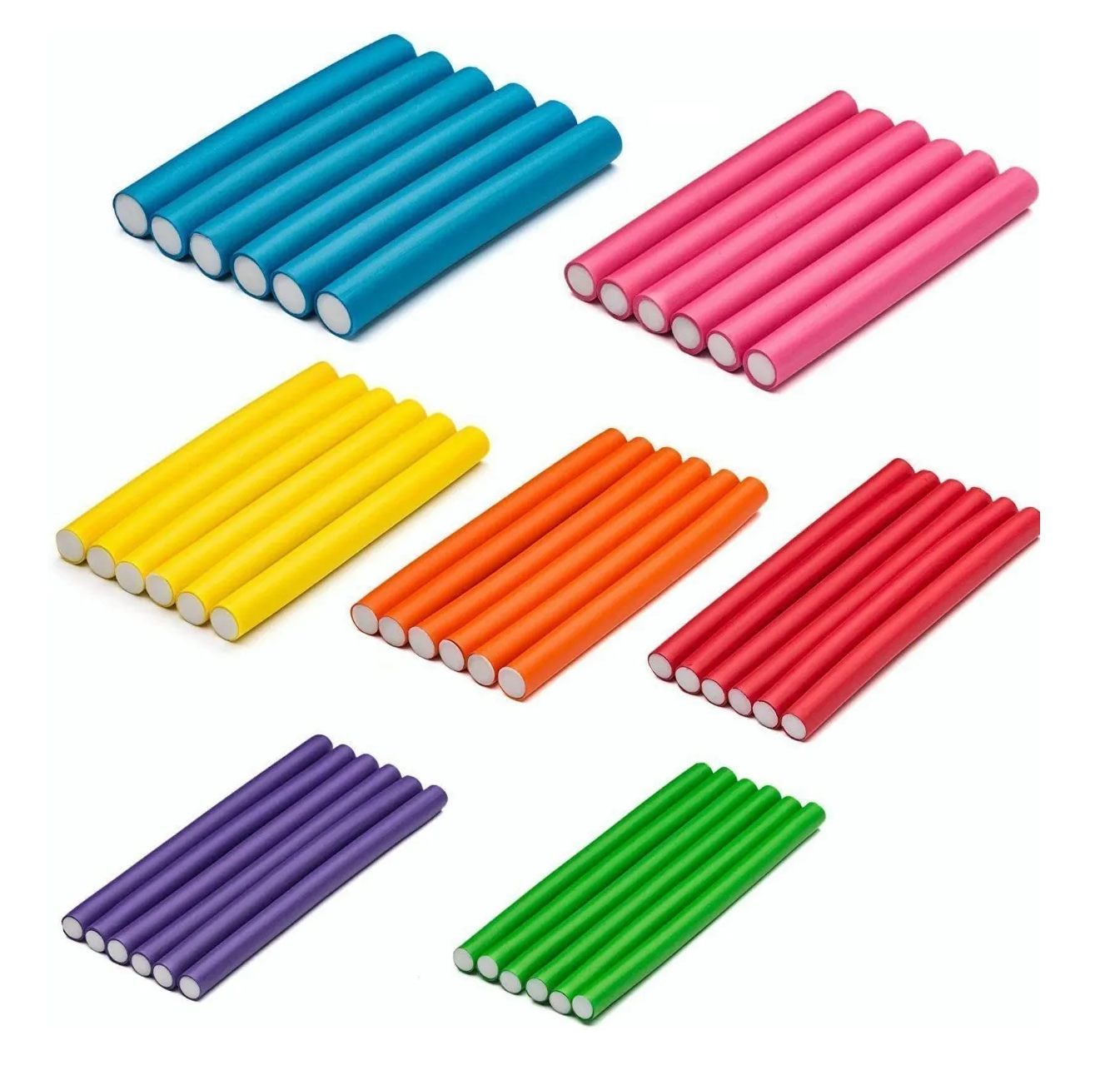 Rizadoras Paquete 42 Rulos Flexibles De 7 Para Cabello