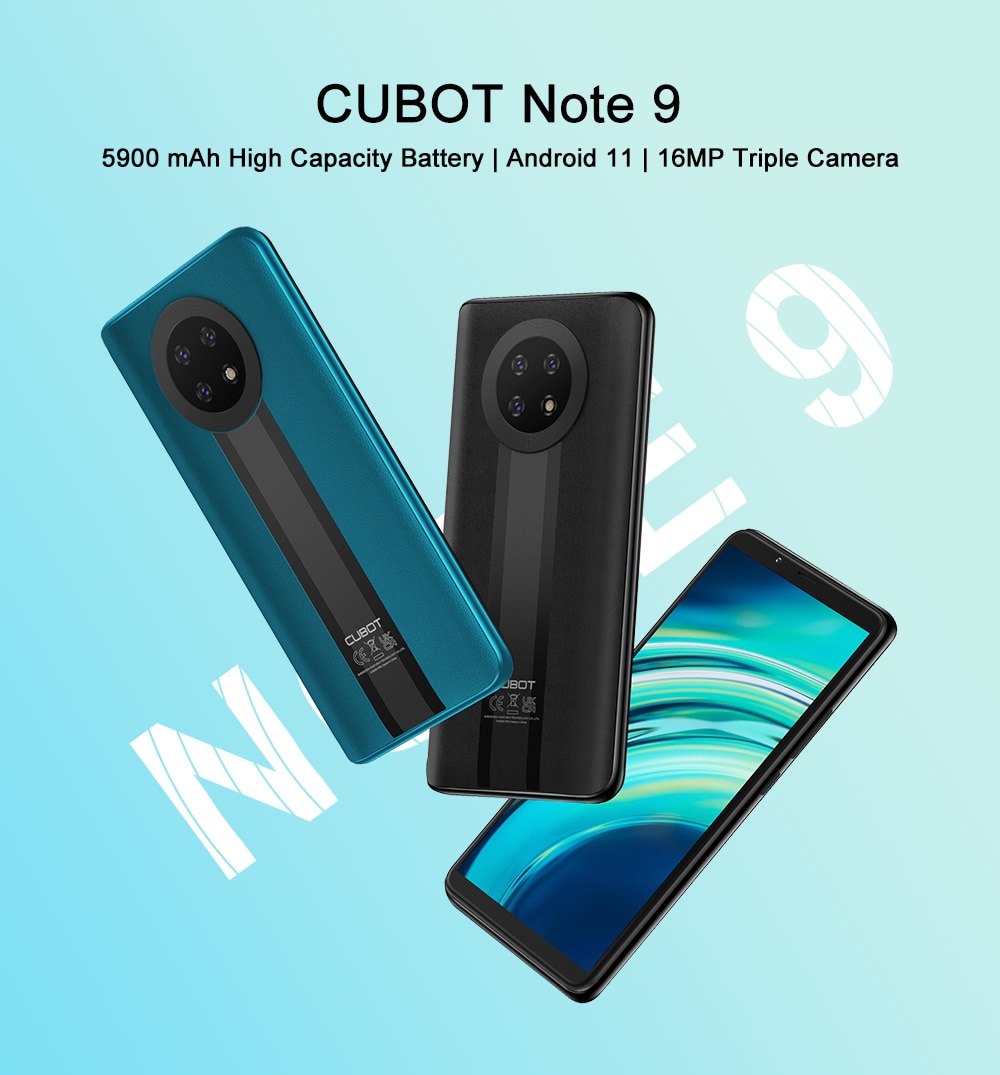 Celular Cubot Note 9, 32GB, 5.9" Dual SIM Triple Cámara - Color Negro