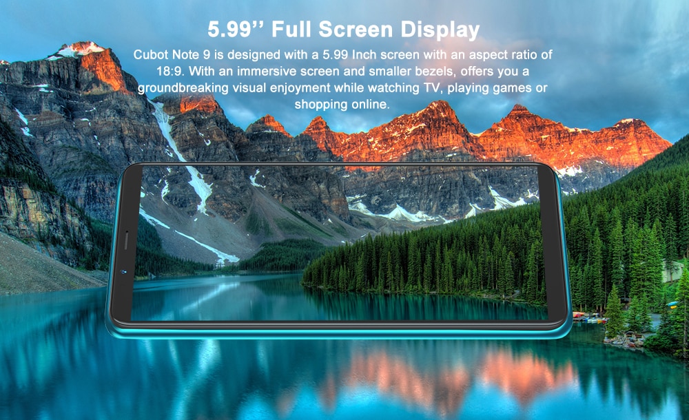 Celular Cubot Note 9, 32GB, 5.9" Dual SIM Triple Cámara - Color Negro