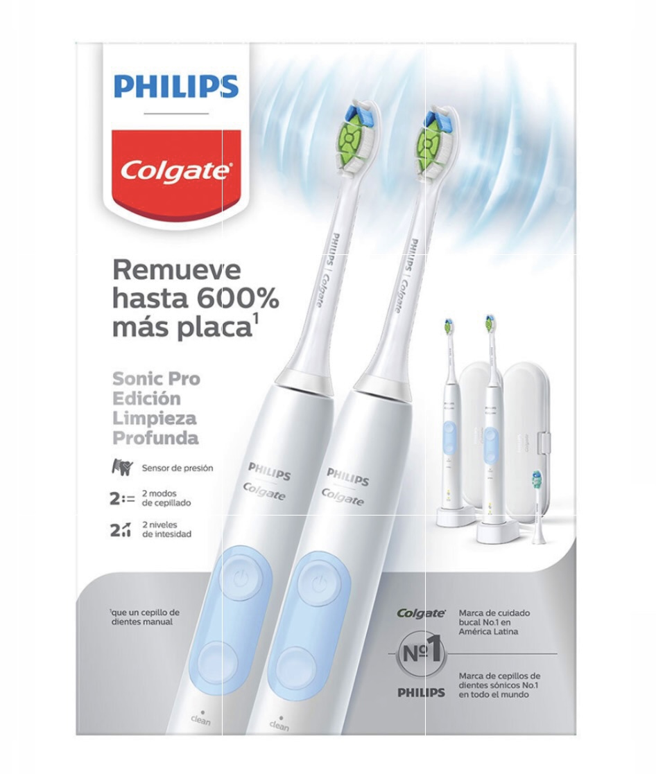 Philips Colgate Cepillo de dientes Eléctrico SonicPro 40, 2 piezas