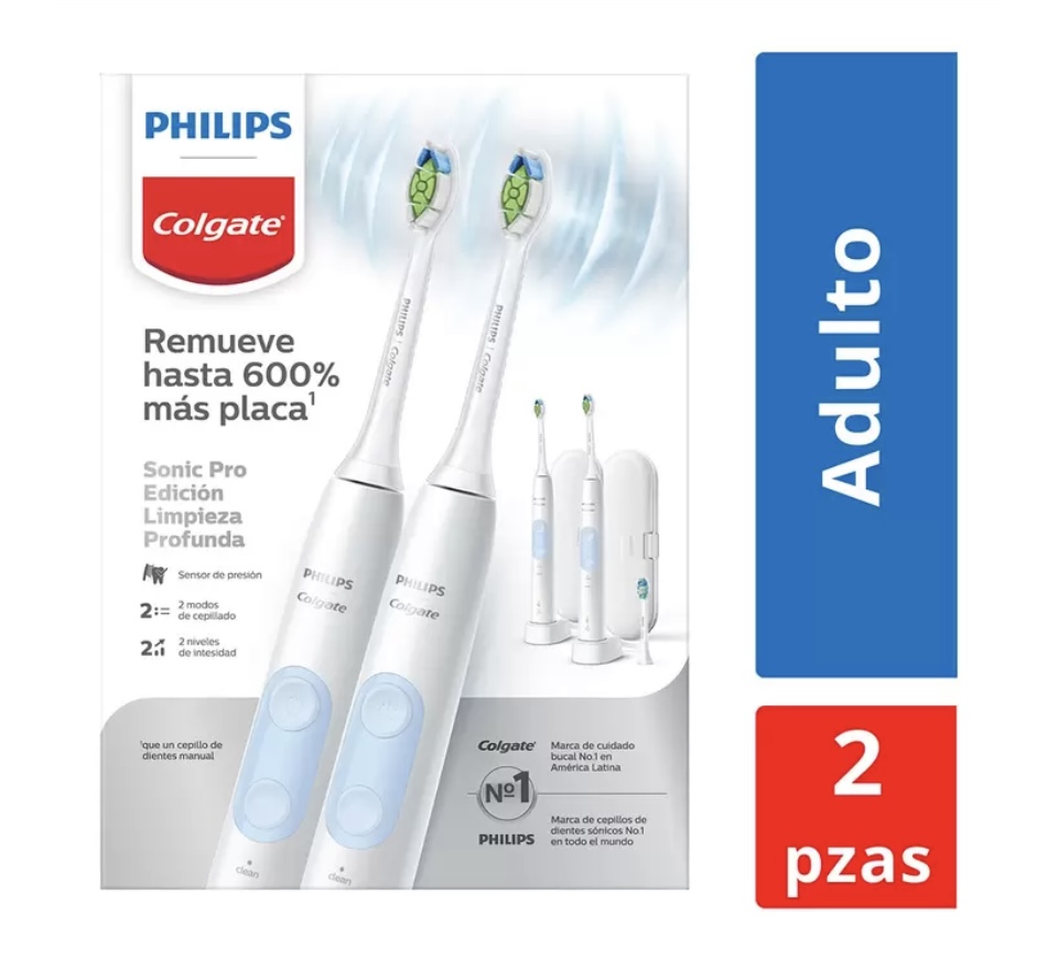 Philips Colgate Cepillo de dientes Eléctrico SonicPro 40, 2 piezas