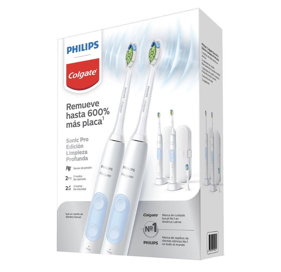 Philips Colgate Cepillo de dientes Eléctrico SonicPro 40, 2 piezas