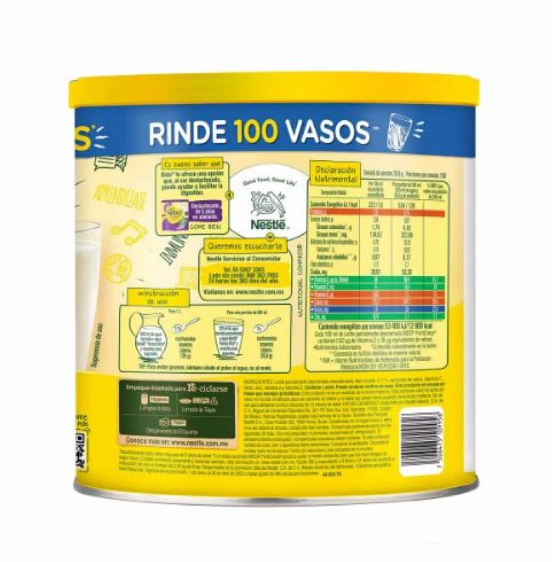 Leche Nido Forticrece 671205 2.88 kg Entera Fortificada -Amarillo