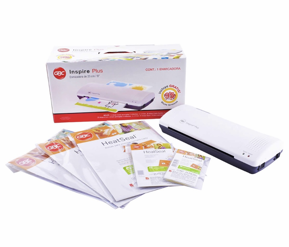 Enmicadora GBC de 23 cm Inspire Plus con 95 micas térmicas