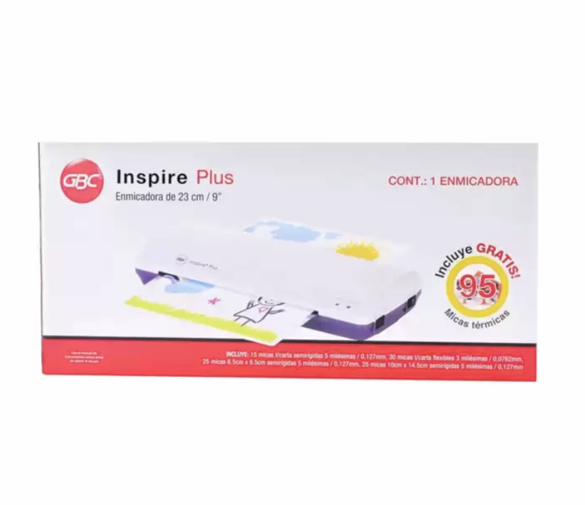 Enmicadora GBC de 23 cm Inspire Plus con 95 micas térmicas