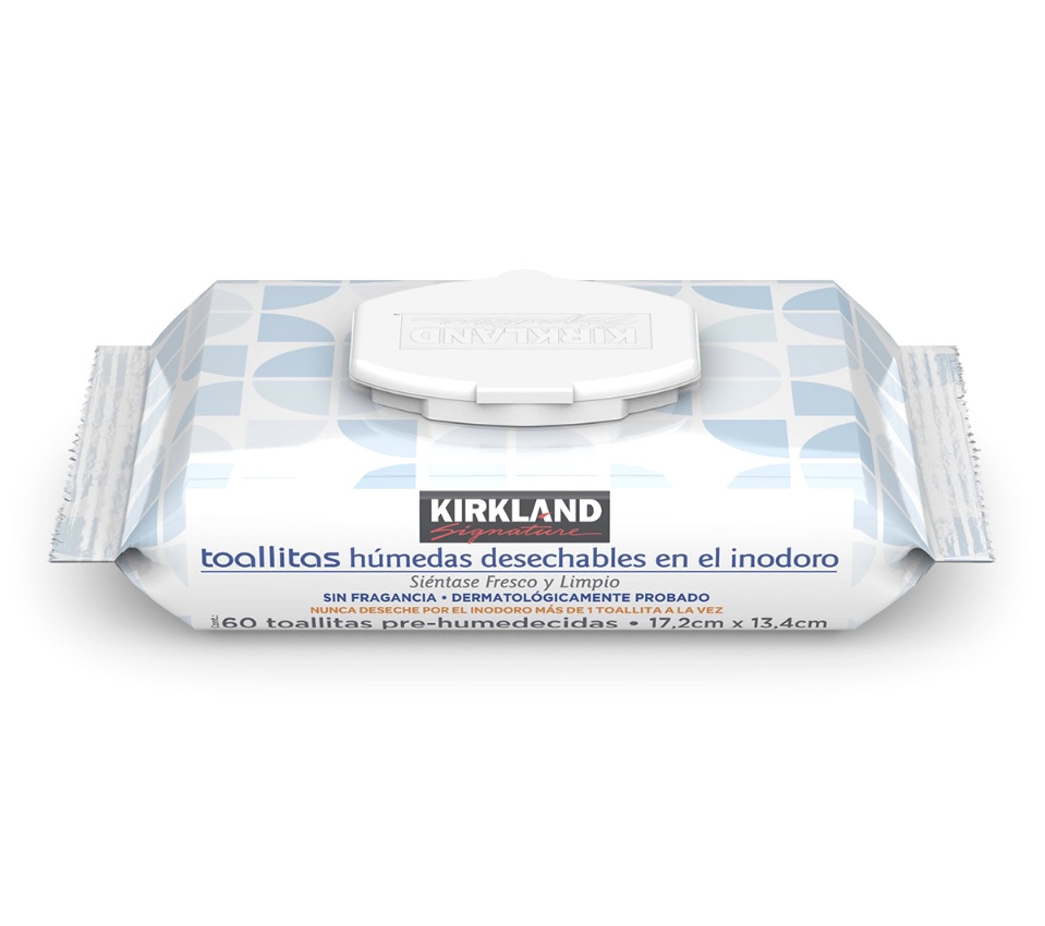 Toallitas Húmedas Desechables en el inodoro Kirkland 632 Pz.