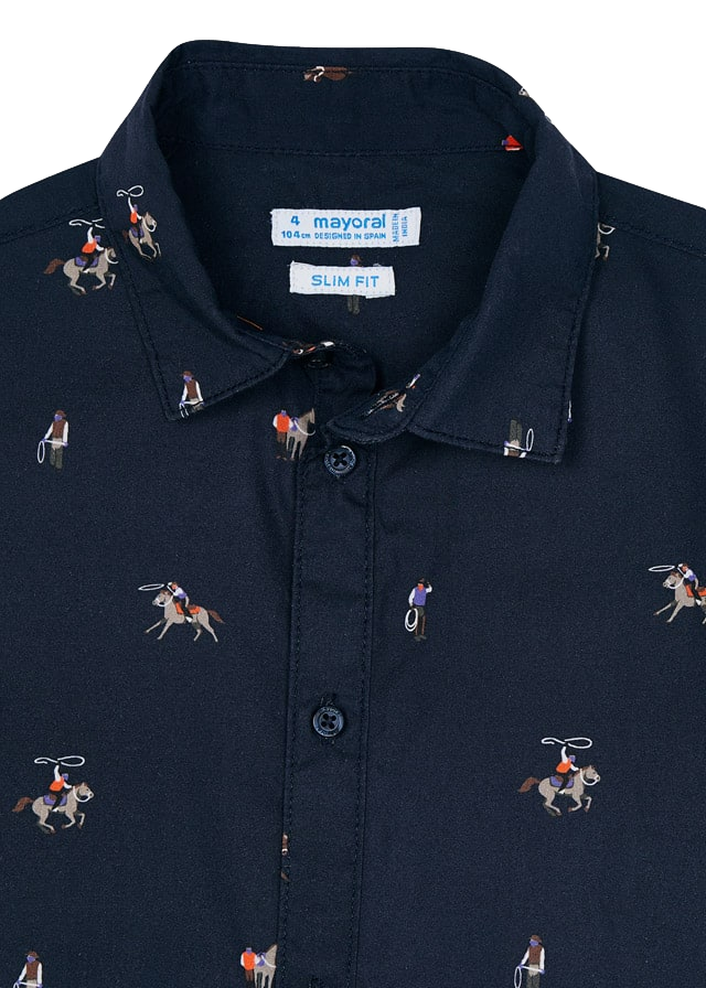 Camisa Manga Larga Estampada Niño Marca Mayoral