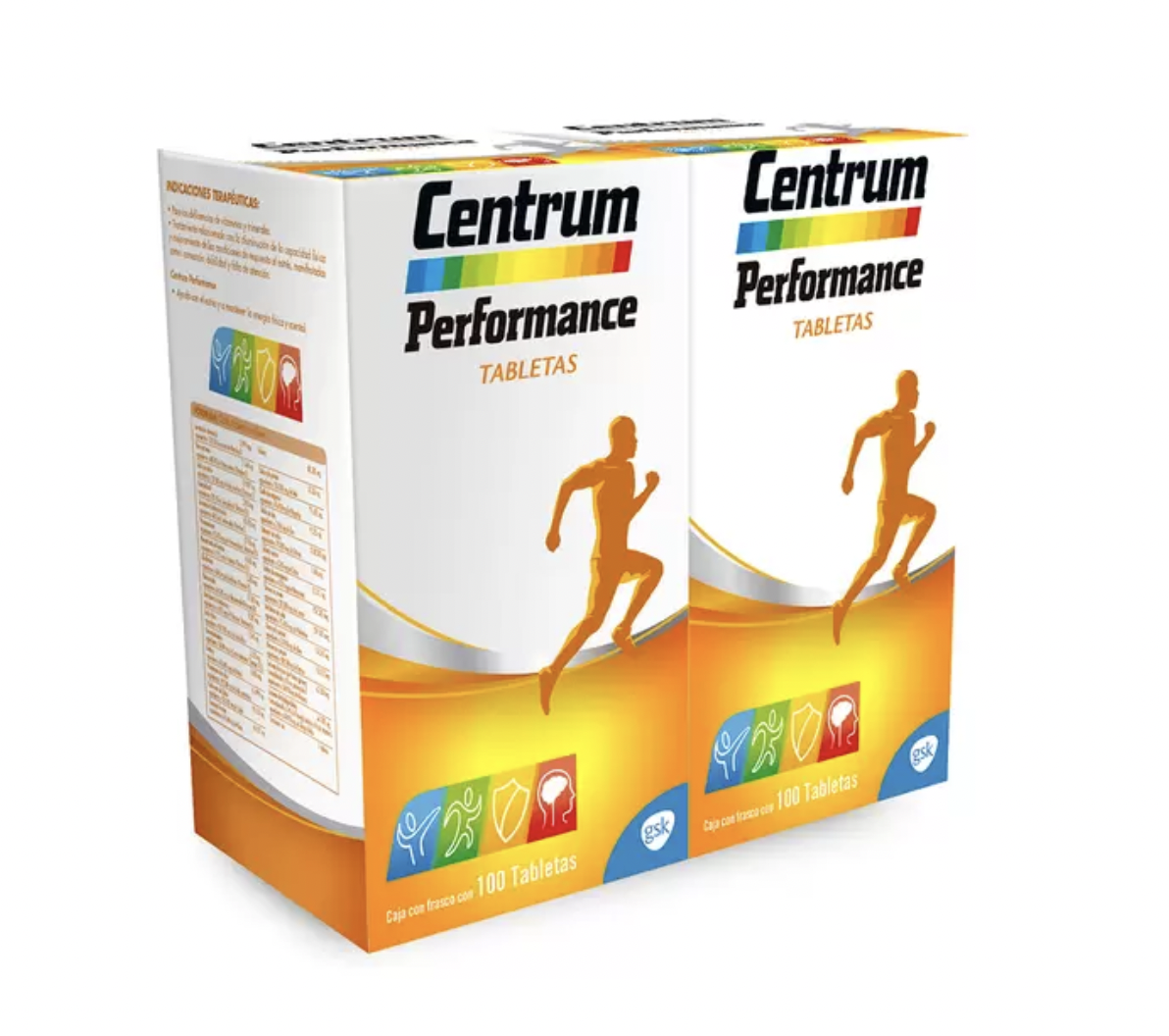 Centrum Performance Vitaminas 2 Pack 100 Tabletas c/u