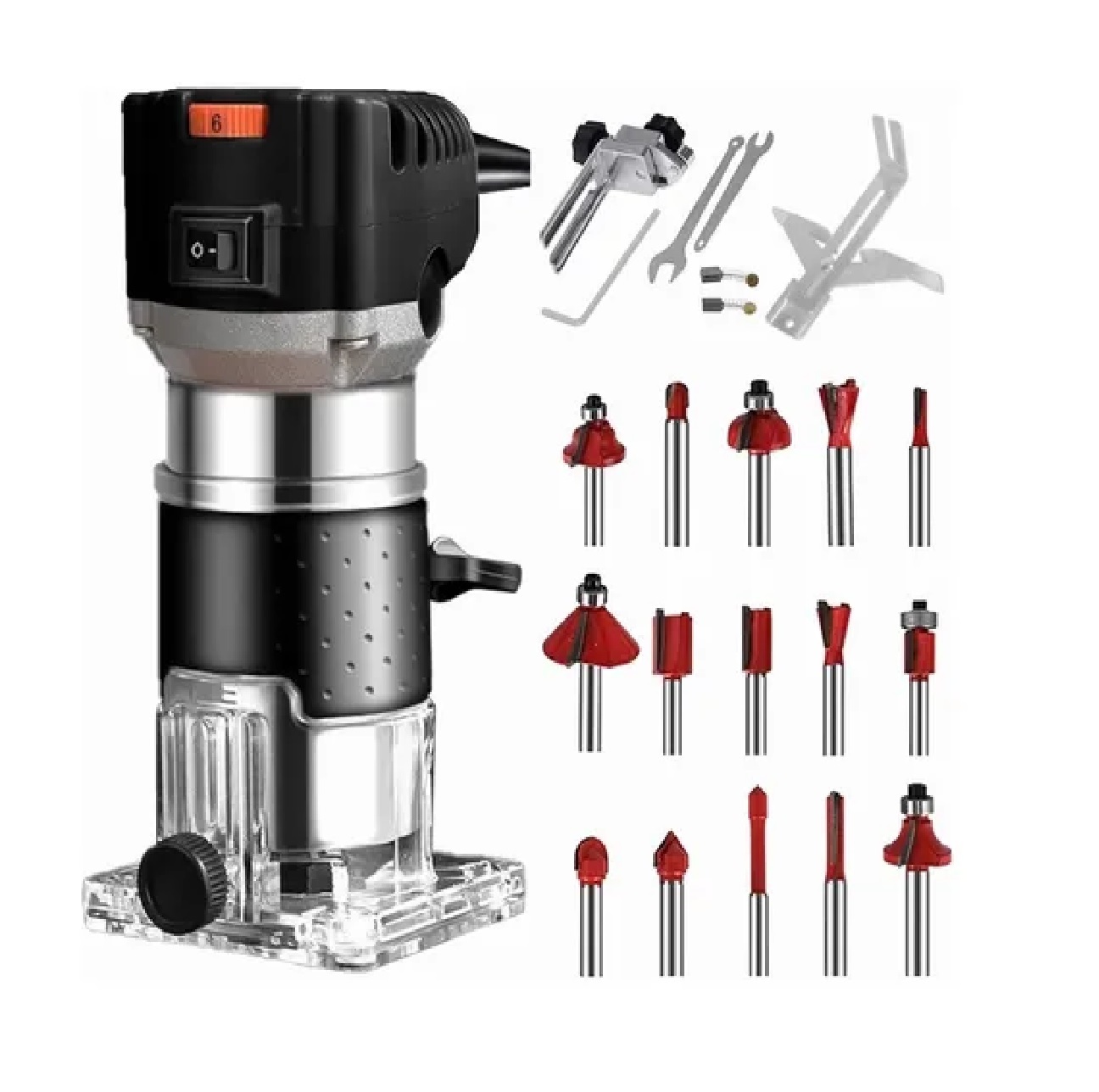 Router Madera Recortadora Rebajadora 6 Velocidades Variables