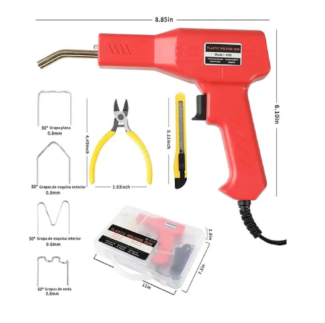 Kit De Soldador De Plástico Portátil De Pvc Para Auto