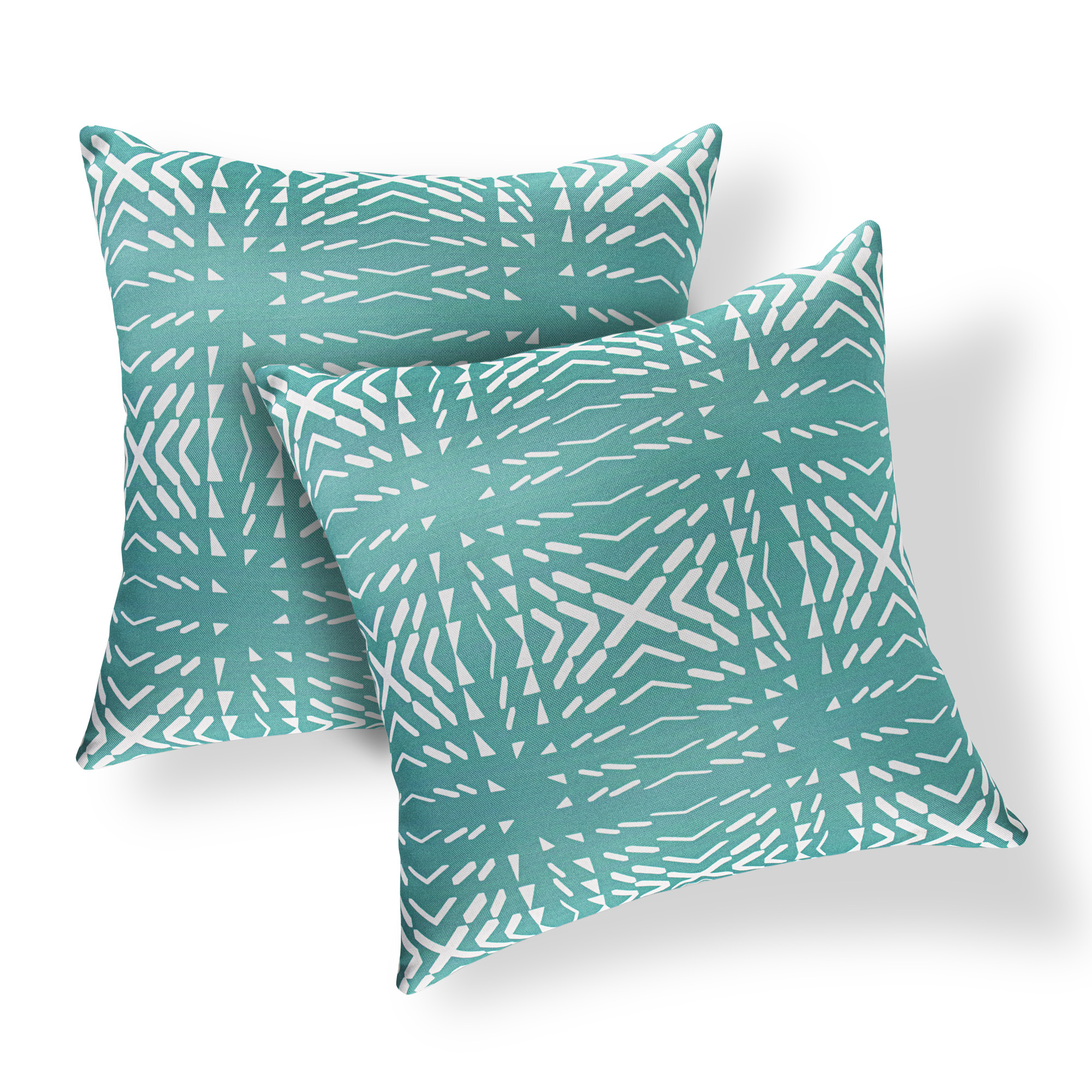 Juego de 2 Fundas para Cojín Decorativo 45 x 45 cm Ethnic Turquesa