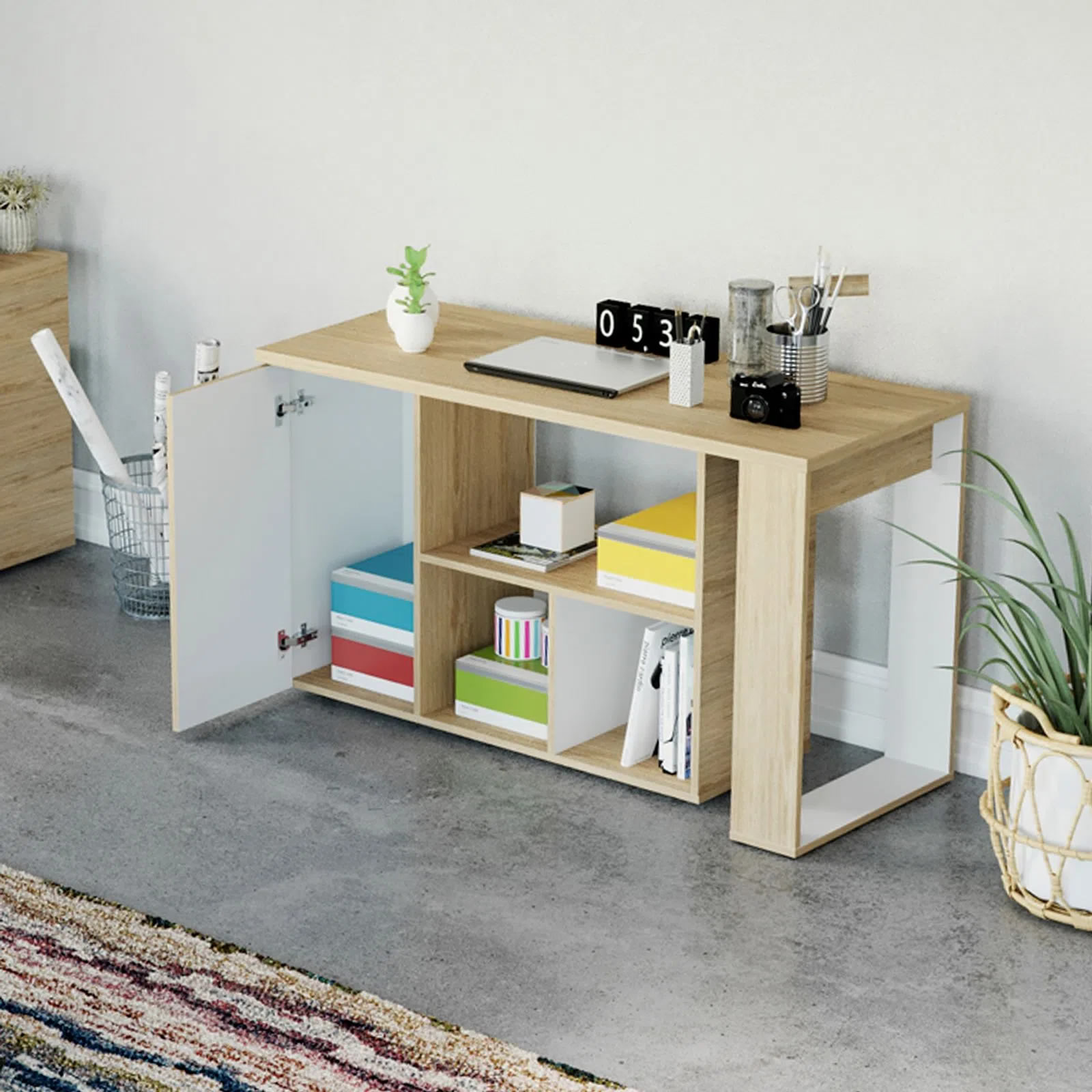 Escritorio Maderkit Cuadratta P00649EL-RO Estilo Ejecutivo SMAC