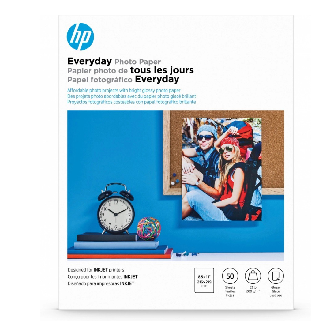 Papel Fotográfico Hp 50 Hojas Tamaño Carta Q8723a